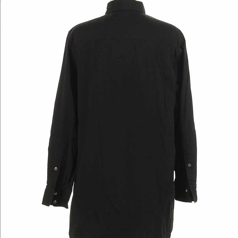 Lafayette 148 New York Black Button-Down Long Shirt Size 10 - Picture 2 of 10